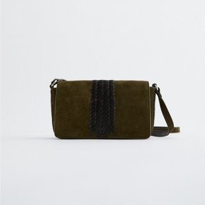 Zara olive suede crossbody